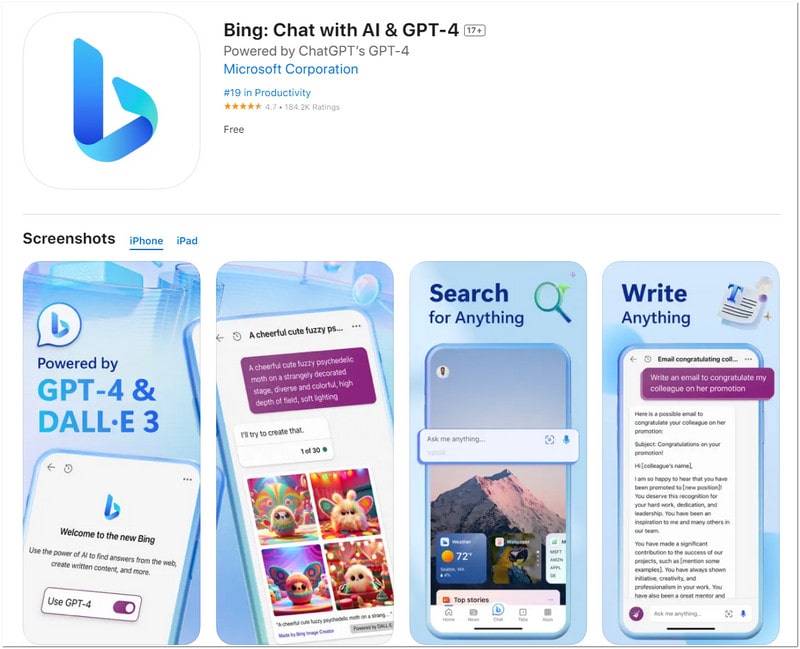bing app for iphone