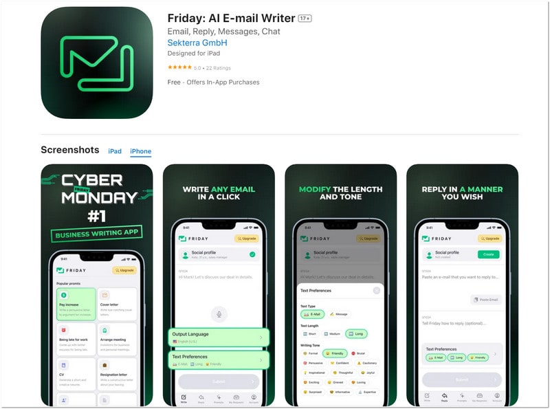 friday ai email app