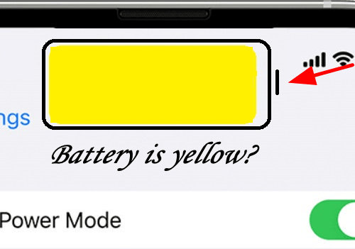 phone battery yellow